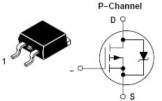 NTB25P06, Power MOSFET ?60 V, ?27.5 A, P?Channel D2PAK